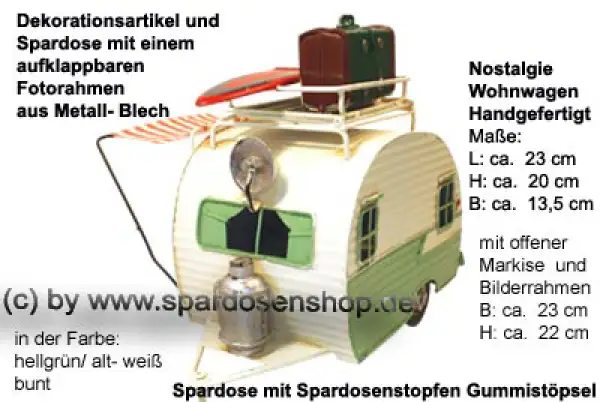 Nostalgie Wohnwagen hellgrün E